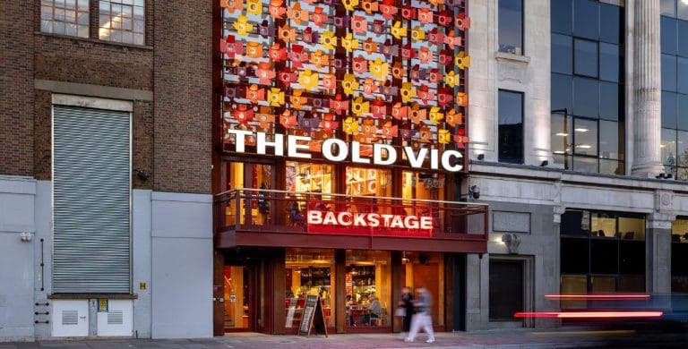 The Old Vic barn door façade